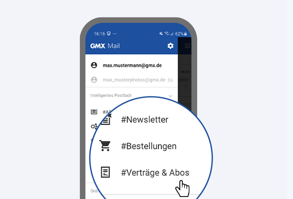 Neu In Der Gmx Android App Kategorie Vertr Ge Abos