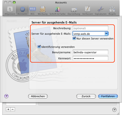 POP3 einrichten mit Apple Mail