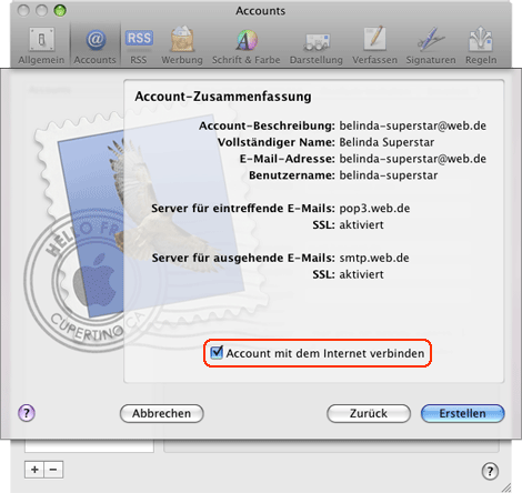POP3 einrichten mit Apple Mail