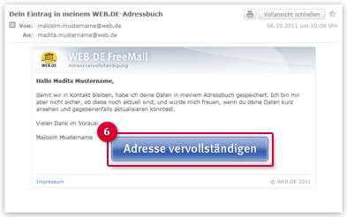 Vervollständigungsanfrage per Mail Vervollständigungsanfrage per Mail