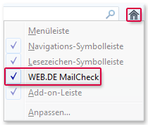 Rechtsklick auf Haus-Symbol Rechtsklick auf Haus-Symbol