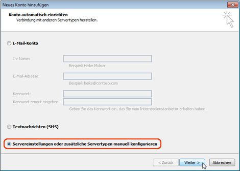 POP3 mit Outlook  2010 einrichten