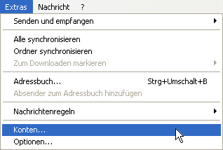 POP3 mit Outlook Express einrichten