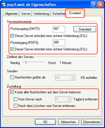 POP3 mit Outlook Express einrichten