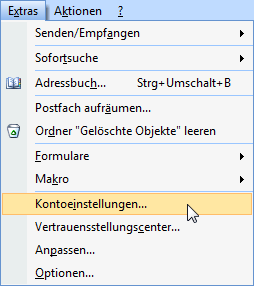 POP3 mit Outlook 2007 einrichten
