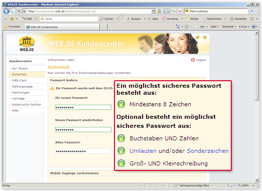 Sichere Passwörter machen es Angreifern schwer, Ihre Konten zu knacken