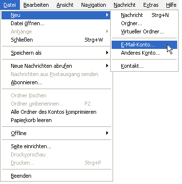 POP3 mit Thunderbird einrichten