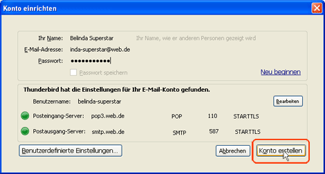 POP3 mit Thunderbird einrichten