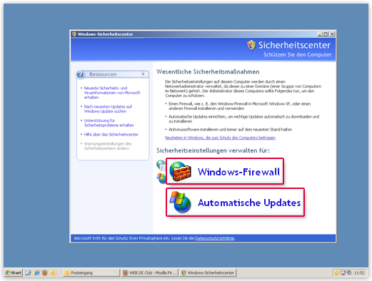 Halten Sie Ihr Windows aktuell und nutzen sie die Schutzmechanismen Ihres Betriebssystems Halten Sie Ihr Windows aktuell und nutzen sie die Schutzmechanismen Ihres Betriebssystems