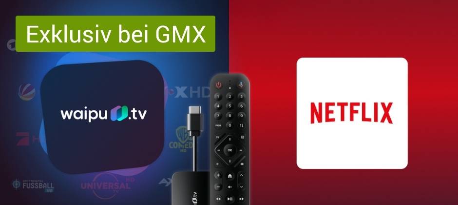 1 Jahr Fernsehen und 6 Monate Netflix geschenkt beim Kauf des waipu.tv Sticks