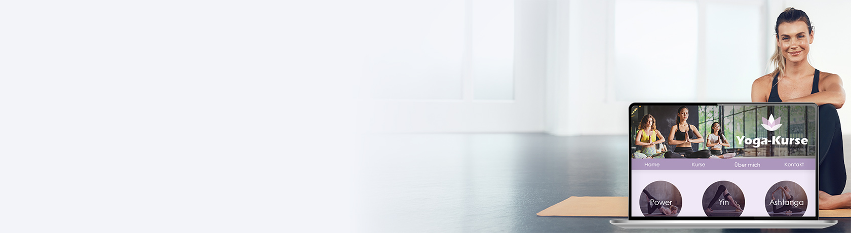 Yoga Lehrerin hat eine eigene Website für Ihr Business gebaut.