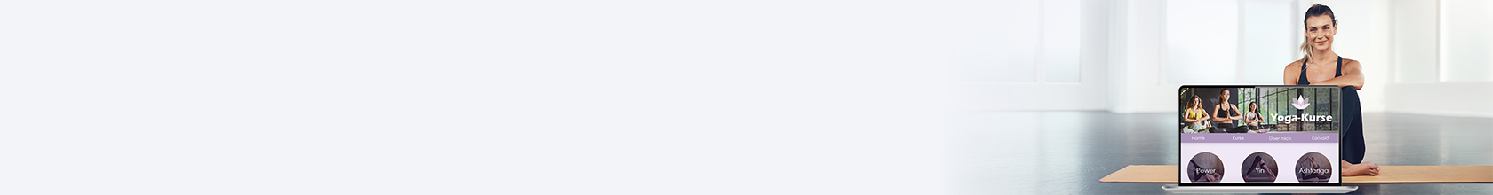 Laptop, Tablet und Mobiltelefon zeigen eine Endgerät-optimierte Darstellung einer selbst gebauten Website an