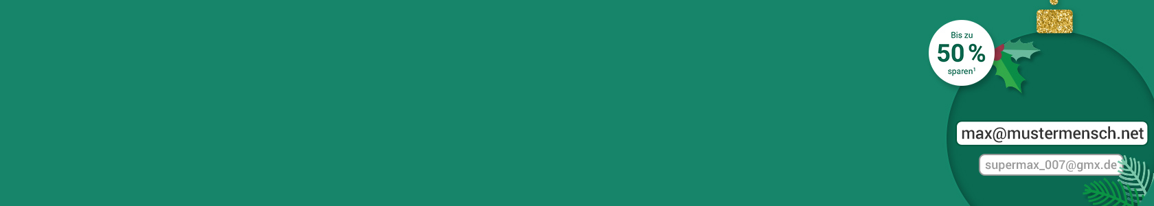 Personalisierte E-Mail-Adressen bei GMX