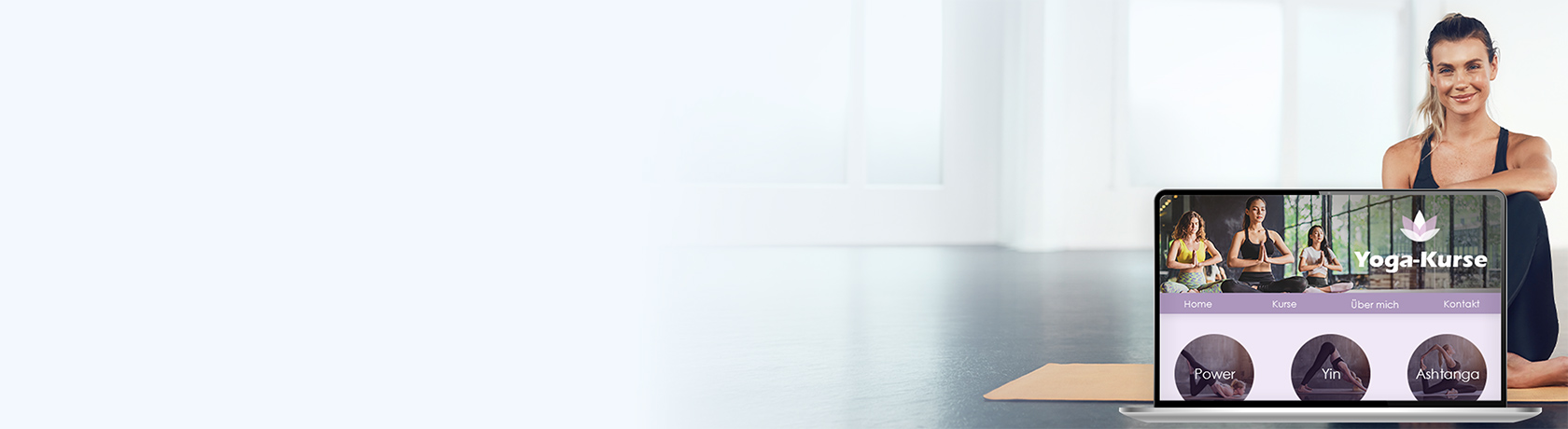 Yoga Lehrerin baut eigene Website