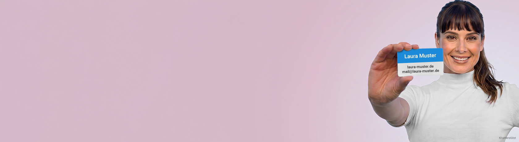 Visitenkarte mit personalisierter E-Mail-Adresse und eigener Webadresse