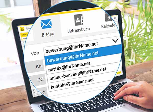 WEB.DE Domain & Mail für Wunschadressen