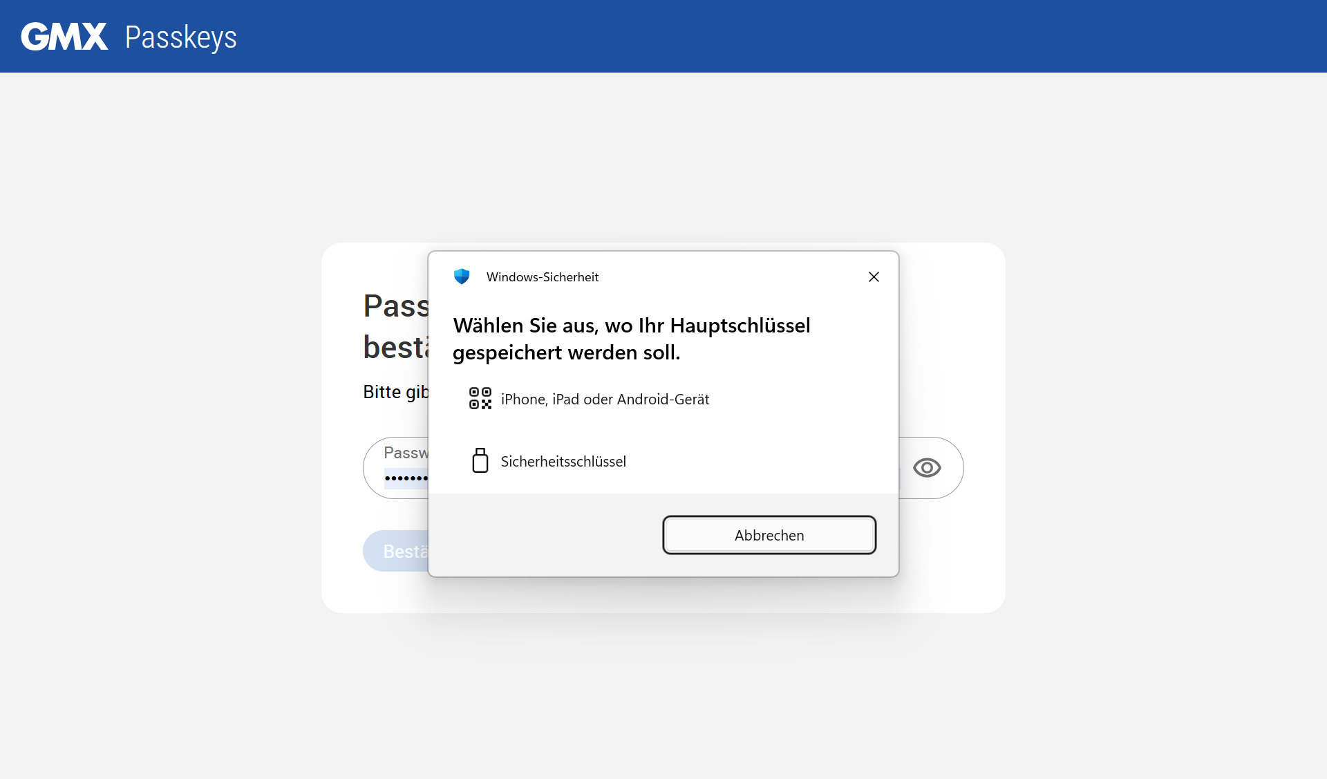 Passkeys einfach im Browser einrichten