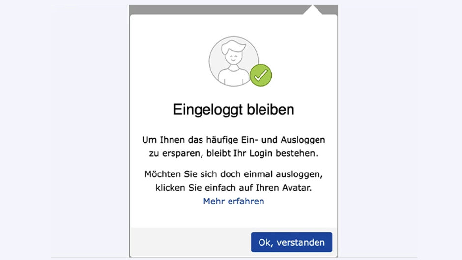 Bei GMX bleiben Nutzerinnen und Nutzer ab sofort auf Wunsch immer eingeloggt. (C) GMX