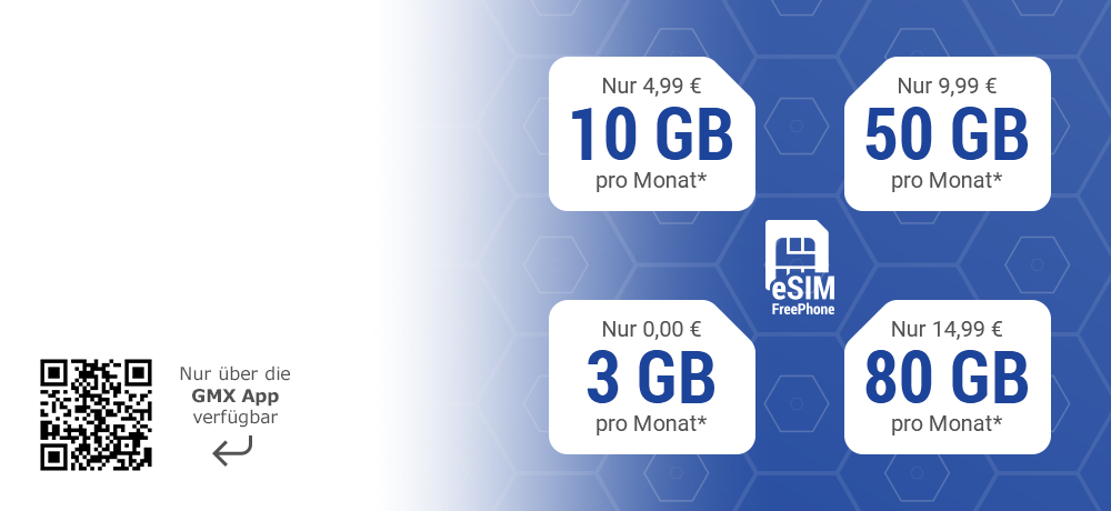 GMX FreePhone eSIM-Handytarif