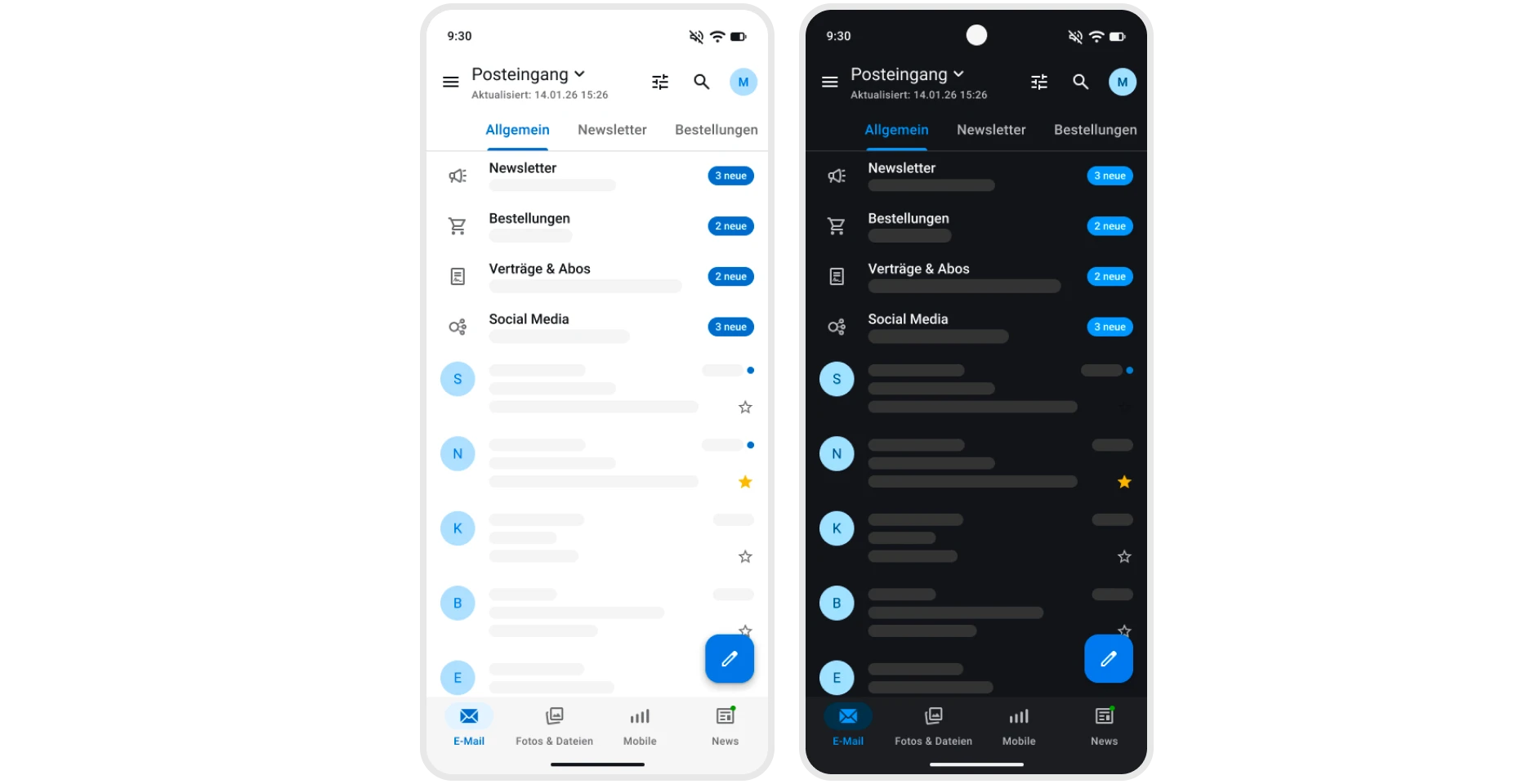 Screenshot GMX App mit E-Mail