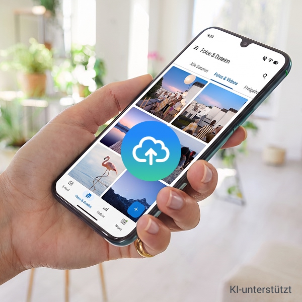 Smartphone mit Cloud Upload