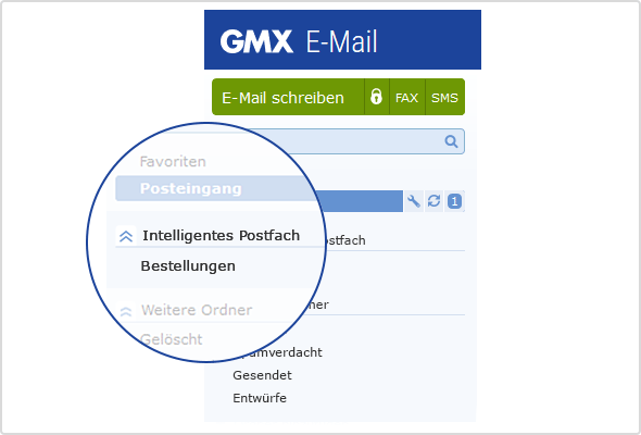 Neuer Ordnerbereich "Intelligentes Postfach"