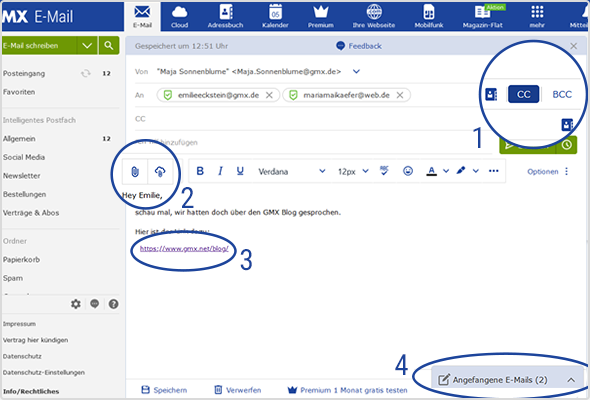 Beim E-Mail schreiben warten einige Neuerungen auf Sie: Hier ein paar davon im Überblick