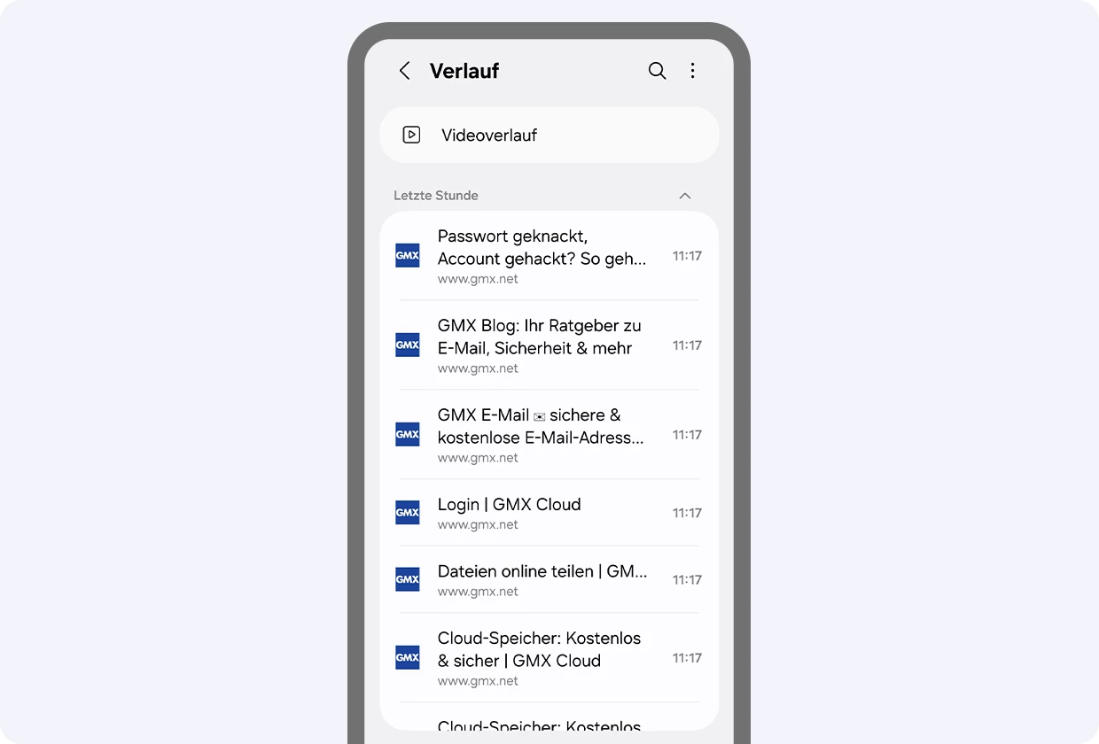 Wie bei Safari bietet Samsung Internet verschiedene Möglichkeiten beim Löschen des Suchverlaufs.