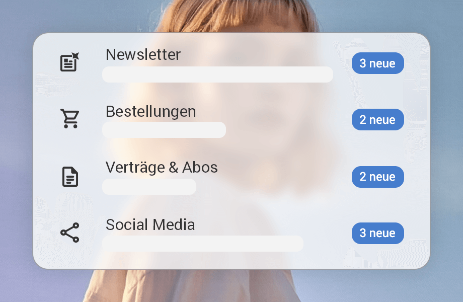Darstellung automatische Sortierung