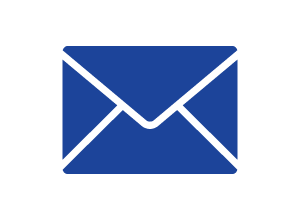 Blauer Briefumschlag als Icon