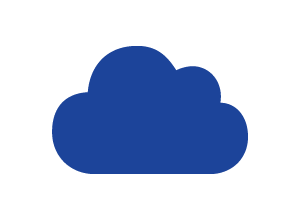 Dunkelblaue Wolke als Icon