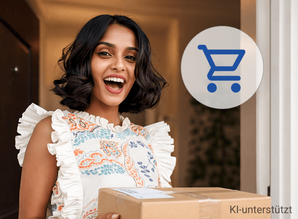 Frau mit Paket
