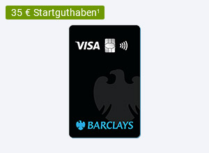 Barclays Visa Kreditkarte: Jetzt 35 € Startguthaben sichern¹