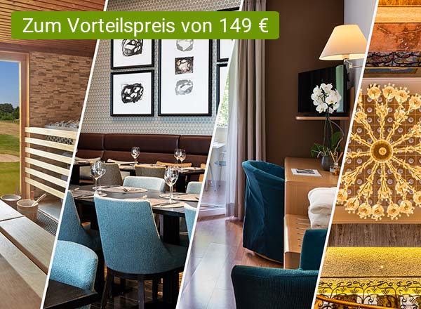 Hotelzimmer und Terrasse, Angebot: Kurzurlaub für zwei zum Aktionspreis.