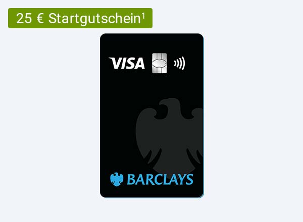 Barclays Visa: Mit 25 € Startguthaben¹