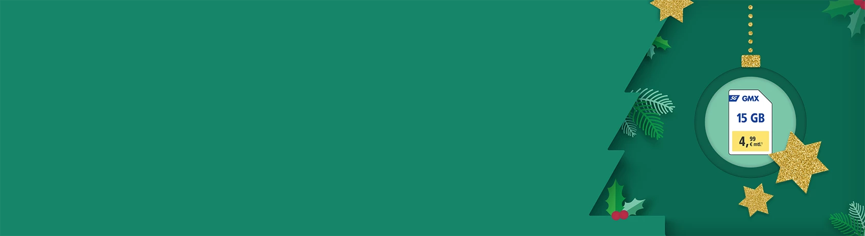 GMX 5G-Tarife: 15 GB für 4,99 €¹
