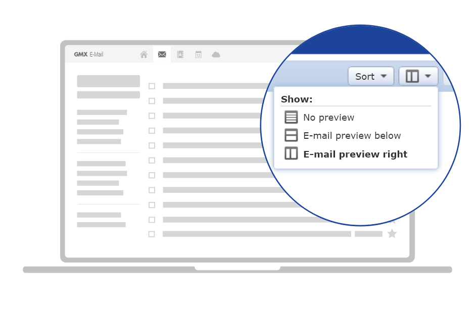 Setting the email preview