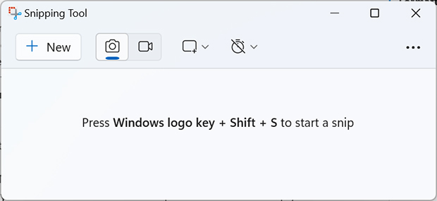 Take a screenshot using the Windows Snipping Tool