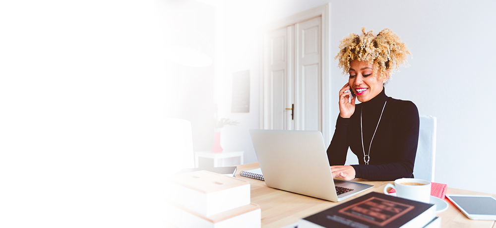 woman with computer