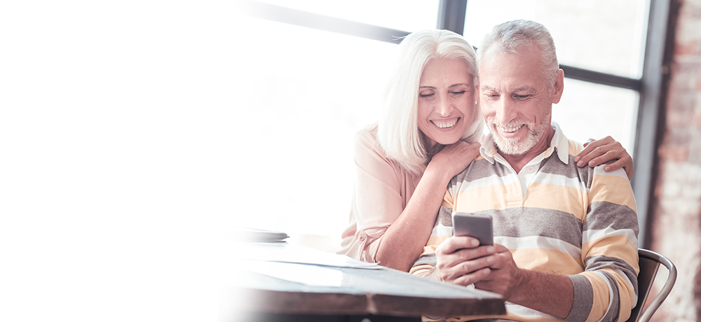 couple man and woman with computer