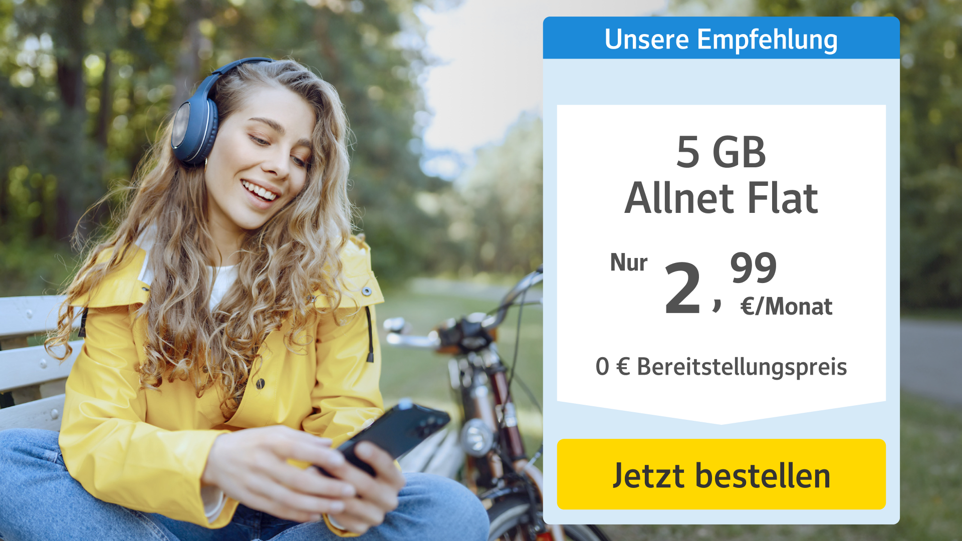 WEB.DE eSIM bietet günstige Handy-Tarife zur voll digitalen Bestellung an. (c) WEB.DE