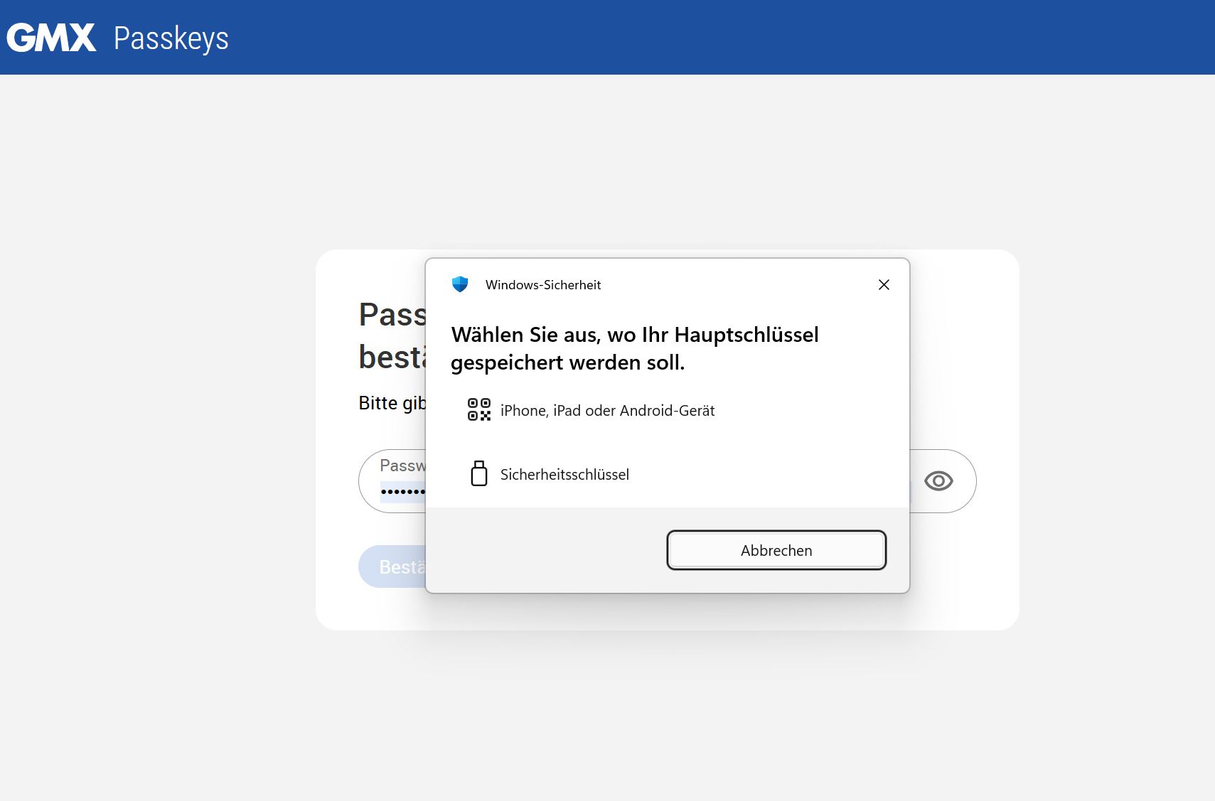 Passkeys einfach im Browser einrichten