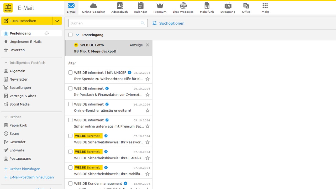 Feature-Updates fürs Postfach
