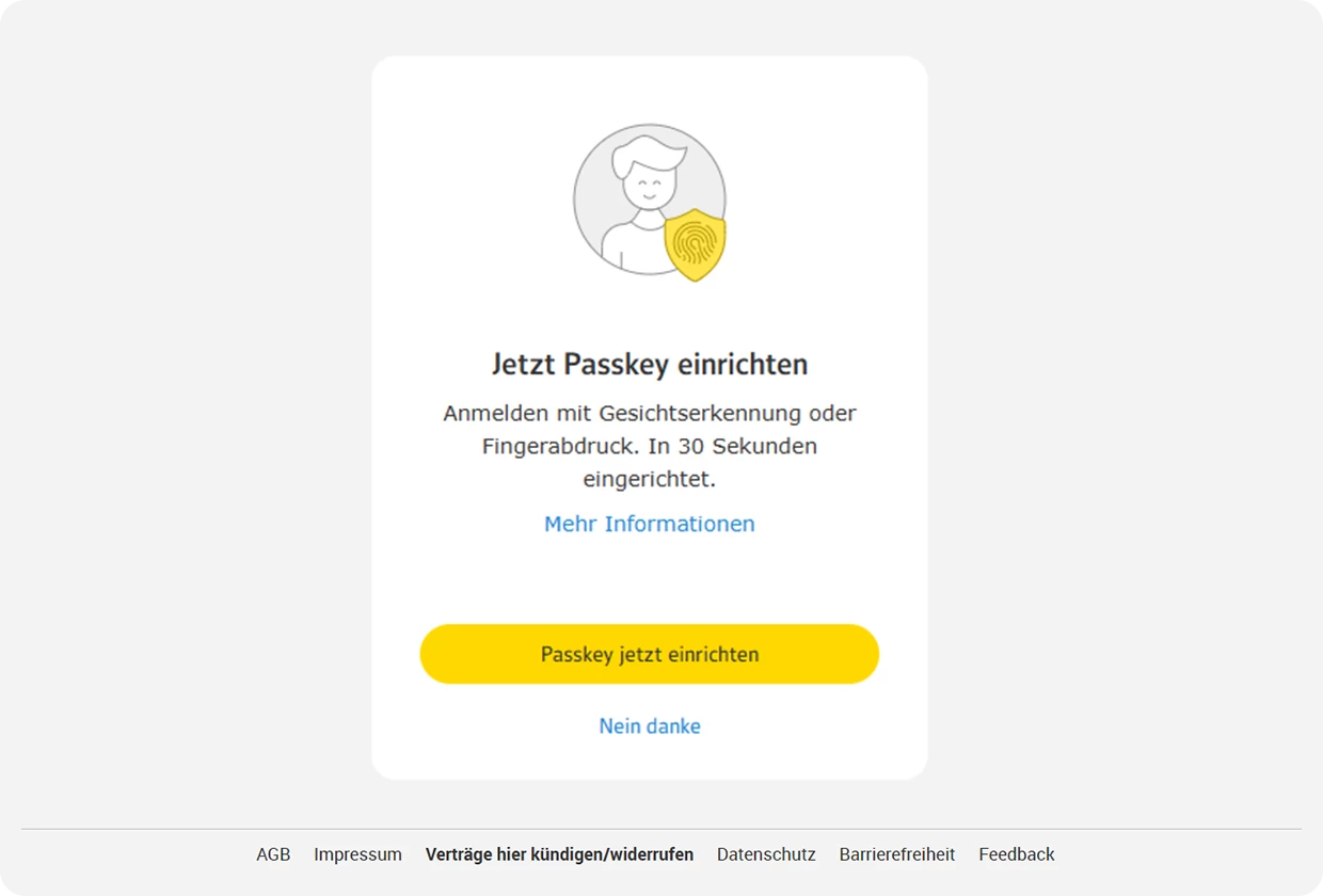 Passkeys einrichten - bei WEB.DE ab sofort möglich!