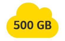 Online-Speicher Erweiterung um 500 GB