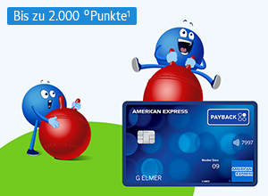 PAYBACK Amex Kreditkarte: Jetzt bis zu 2.000 °Punkte!¹