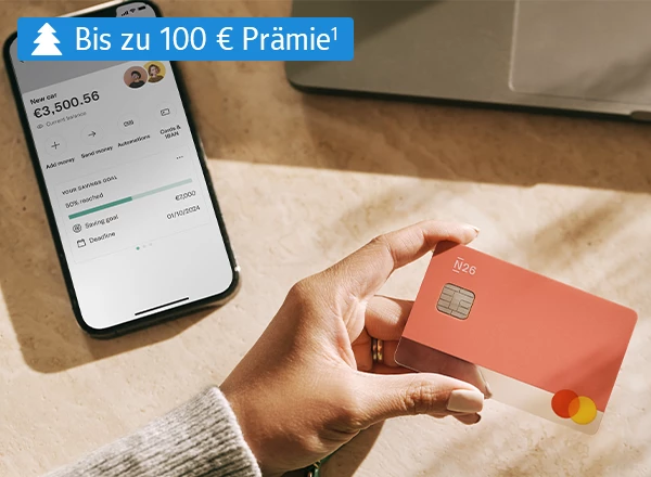 N26 Gehaltskonto: Jetzt mit bis zu 100 € Prämie¹