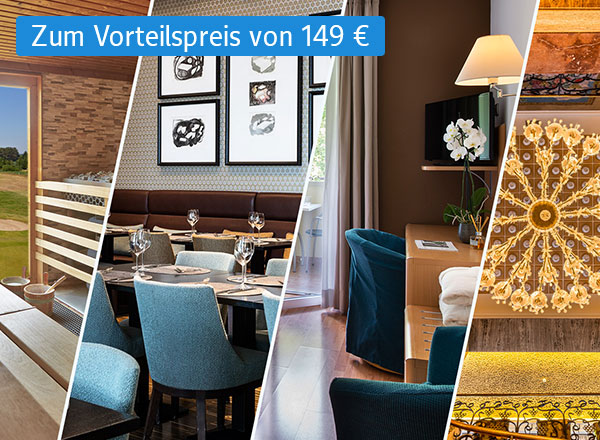 Hotelzimmer und Terrasse, Angebot: Kurzurlaub für zwei zum Aktionspreis.