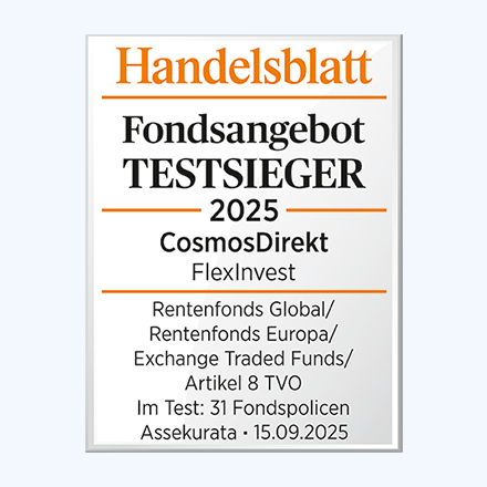 Testsiegel Handelsblatt- Fondsangebot Testsieger 2025