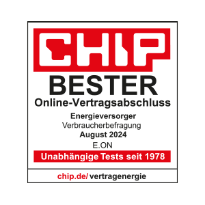 Chip Siegel für Bester Online-Vertragsabschluss im Bereich Energieversorger aus August 2024